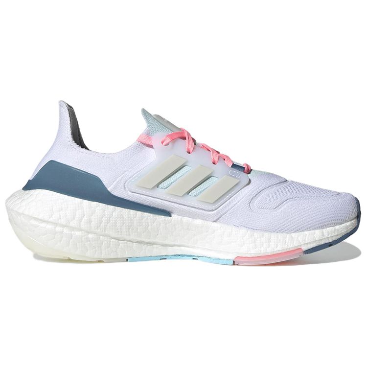 Adidas UltraBoost 22 Белые почти синие женские кроссовки Cloud-White Grey-One GX5929