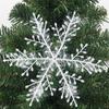 5Packs Plastic Brushed Snowflakes Christmas Tree Decoration Christmas Decoration Snowflakes Holiday Party Supplies