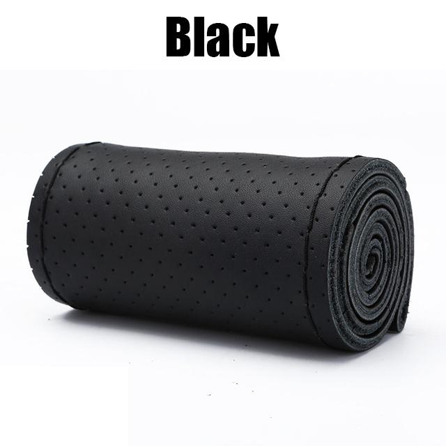 Car Steering Wheel Braid Cover With Needles And Thread Genuine Leather Steering Wheel Covers Diy Car Interior