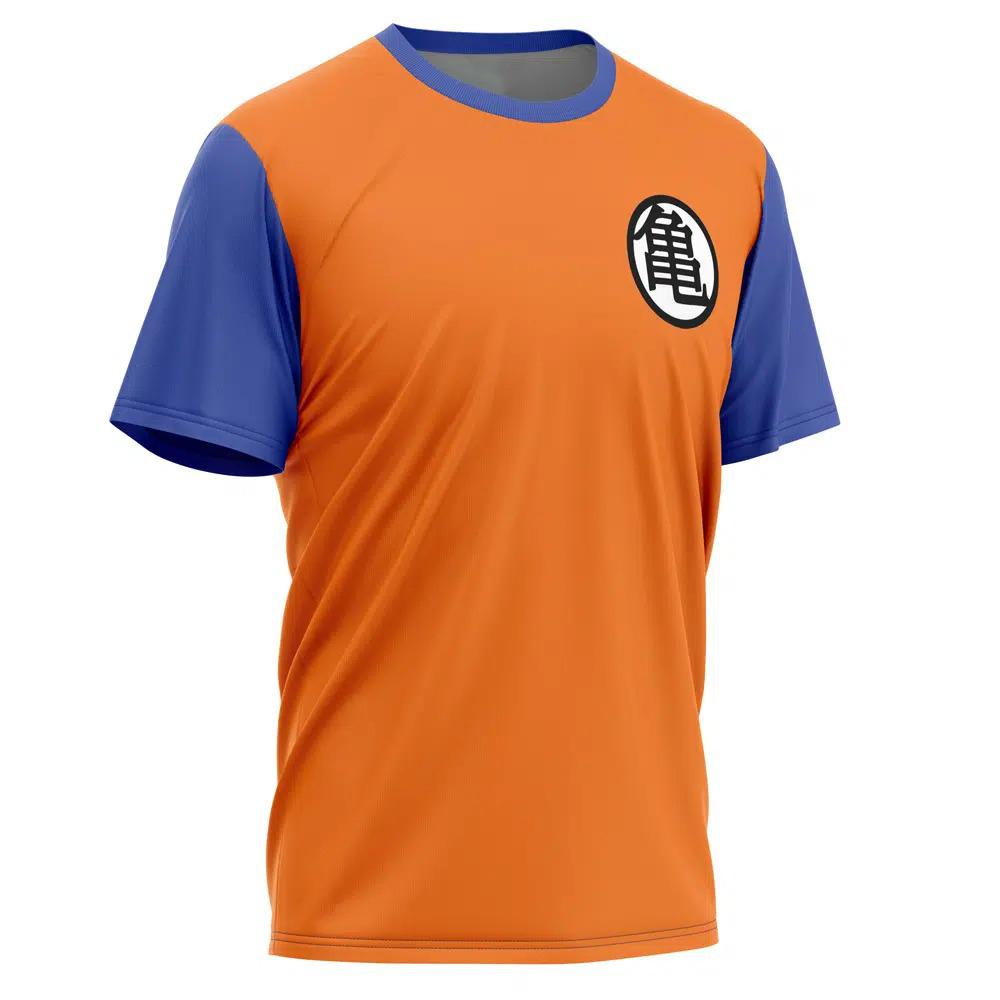 Kids T‑Shirt Boys Girls Hip Hop Sports Top Anime Symbol Logo Print Orange Blue Color Block Summer Crew Neck Short Sleeve Casual Mesh Tee