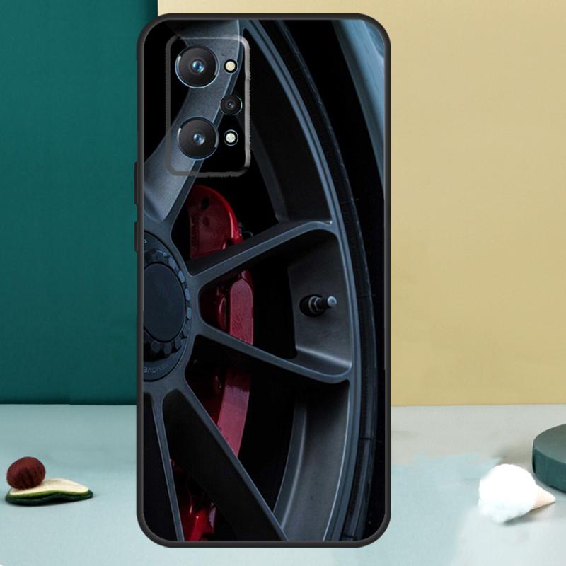 Sports Car Wheel Tire Speed For Realme 13 12 10 11 14 Pro Plus GT 6 5 6T GT7 Pro C55 C53 C51 C21Y C25S C75 C67 C61 Case