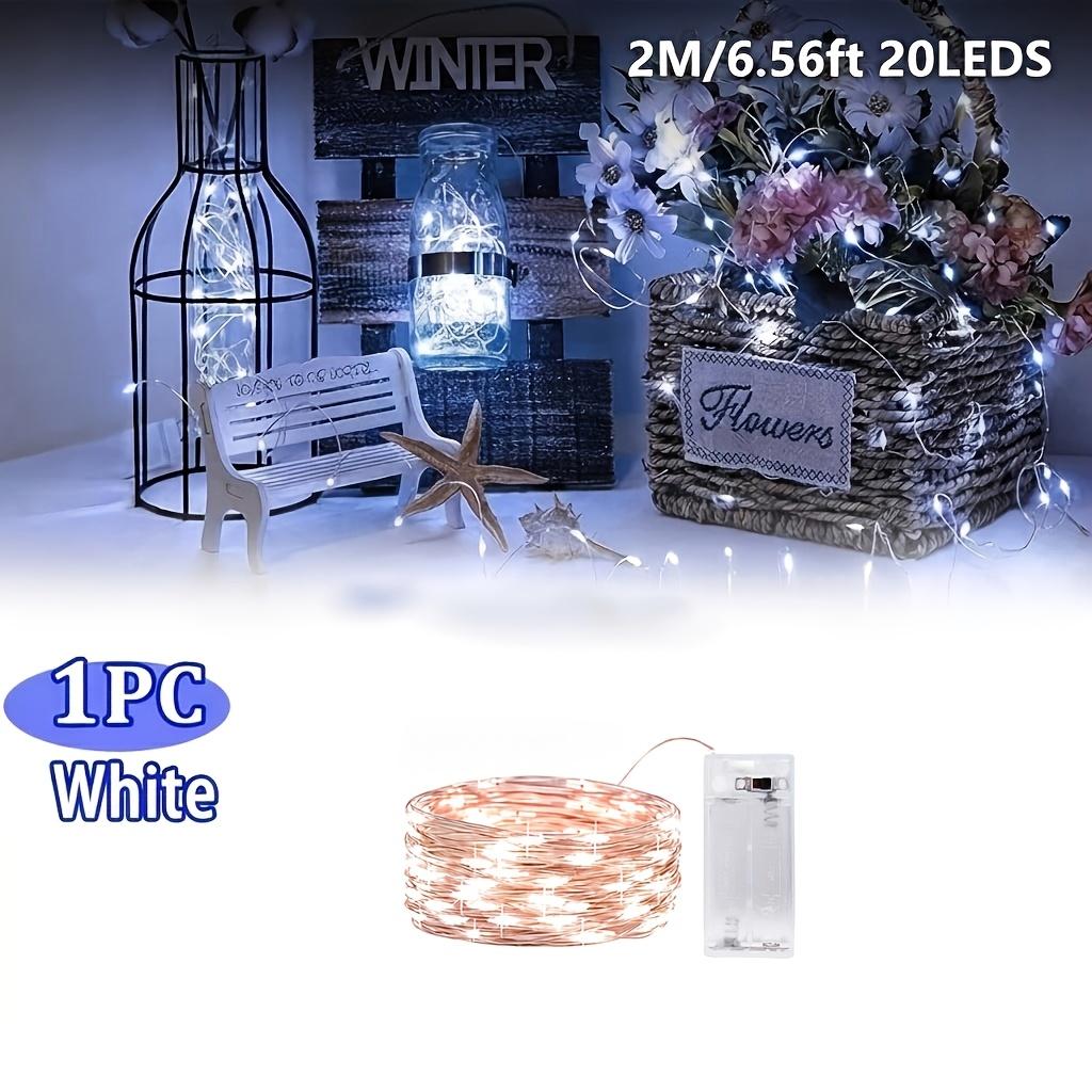 LED fairy lights with battery box, copper wire string, 2/5/10 meters, for holiday outdoor lighting, Christmas tree, wedding, and party decorations