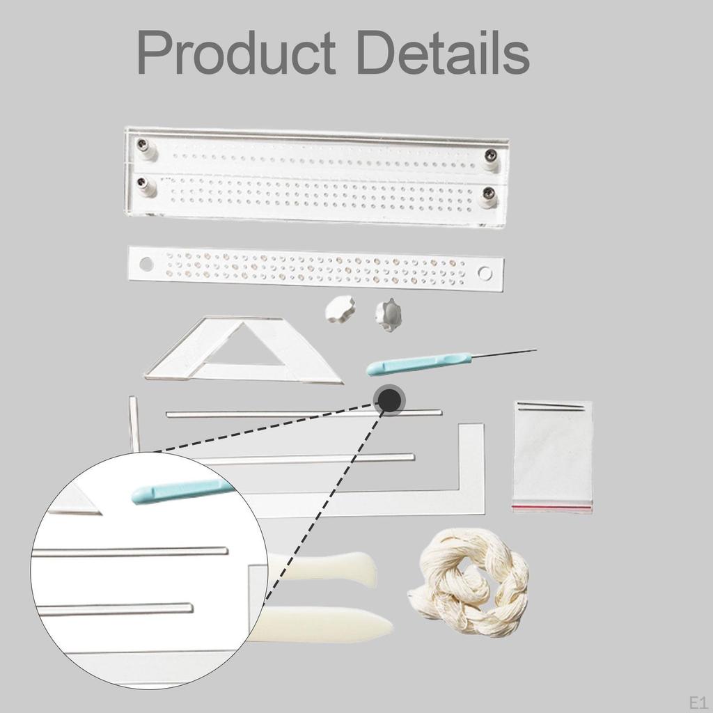 Bookbinding Kit Punching Guide with Thread Stitching Tool Book Binding Starter for Journals