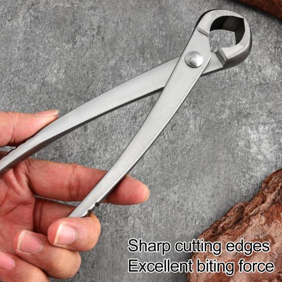 Инструмент для бонсай из нержавеющей стали Вогнутый резак Резак для почек Кусачки для проволоки Плоскогубцы для джина Расщепитель ствола Ножницы для бонсай Сверхпрочный инструмент для обрезки и ухода за садом