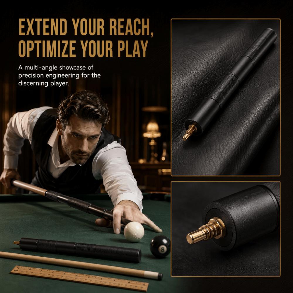 Aluminum Alloy Billiard Extender Threaded Connector Cue Lengthener Telescopic Cue Outdoor Play