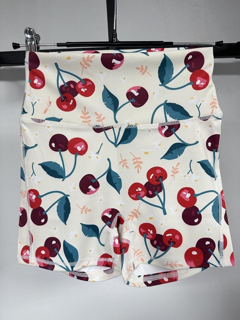 Спортивные шорты для йоги с принтом в европейско-американском стиле с высокой талией для женщин