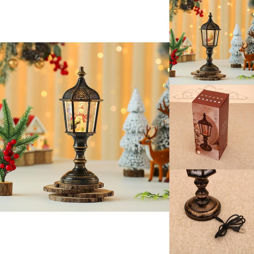 Christmas Tree Resin Waterilluminated Figurine With Music And Snowfall For Festive Display