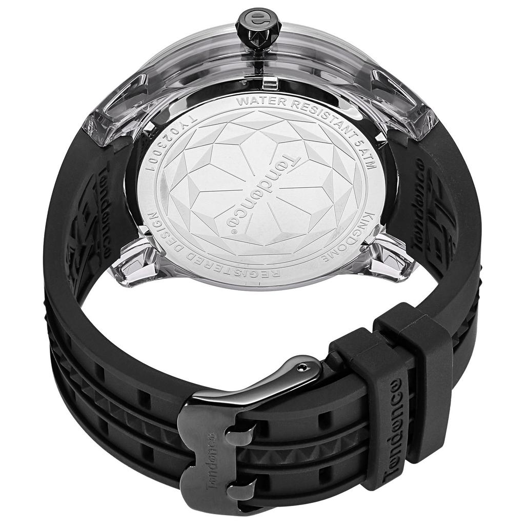 Мужские часы Tendence King Dome Черные Минеральные, Циферблат, Полиамид, Стекло, Кварц, 50 мм [Б/У]