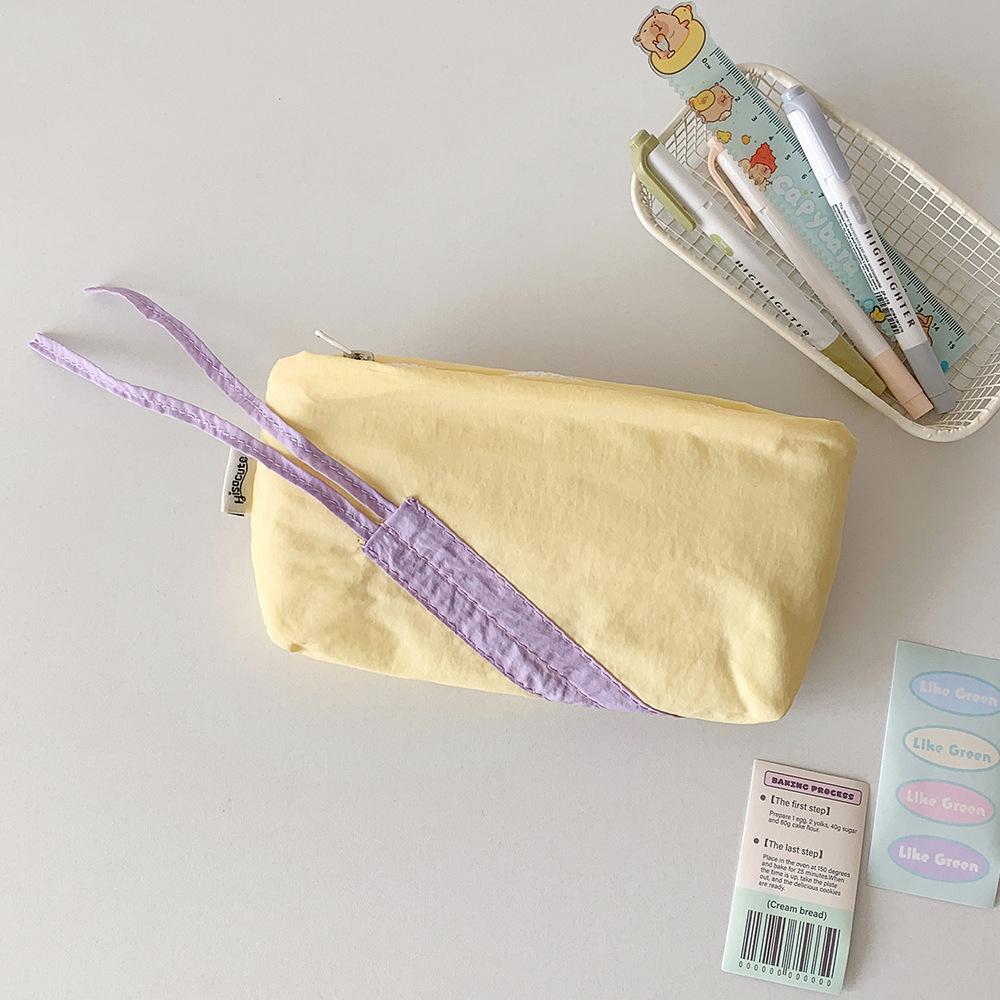 1 шт. Милый пенал с бантиком, Корейский милый стиль, Мягкий на ощупь, Чехол-органайзер для ручек для канцелярских принадлежностей, Студенческий школьный подарок