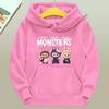 Boys and Girls Hooded Sweater Jacket Tops with LABUBU Pattern Printing