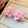 Beach Vacation Fabric Flower Stud Earrings Sweet Elegant Luxury Jewelry for Women