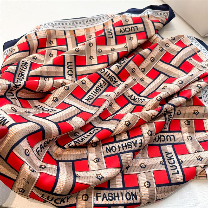 90 см дорожный солнцезащитный универсальный большой квадратный шарф шаль платок для защиты шеи шарф украшение для всех сезонов