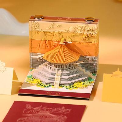 4 типа китайский 3D календарь-блокнот Волшебный замок 3D календарь 3D художественные кубики для заметок Подарок 2026 Блокнот для дня рождения