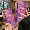 Phone Case: 2D Flat, Fits Samsung Galaxy A34 A35 M05 M06 S20 S22 S21 FE Plus 5G, Purple-pink Gilded Fluid, Perfect Holiday Gift for Christmas and Hall