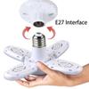 E27 LED Bulb Fan Blade Garage Light Deformable AC85-265V 28W Foldable Ceiling Fixture Lights Workshop Lamp Led Light Bulb  For Home Ceiling Light