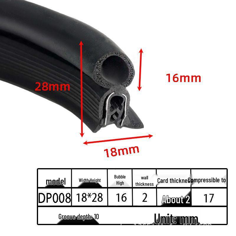 U-образные уплотнительные ленты из вспененной резины для шкафов и автомобильных дверей