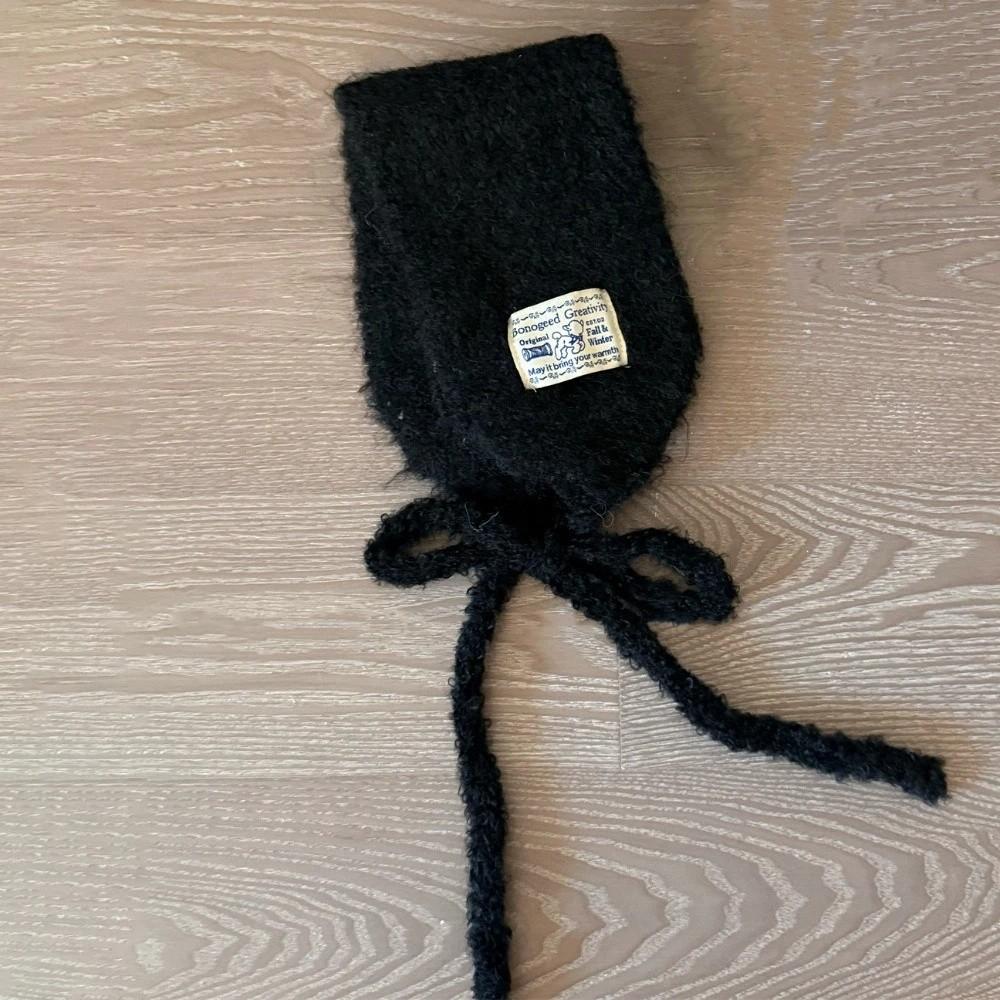 Solid Color Wool Strappy Earmuffs Thicken Warm Earlaps Fashion Knitted Ear Covers  Winter Headband