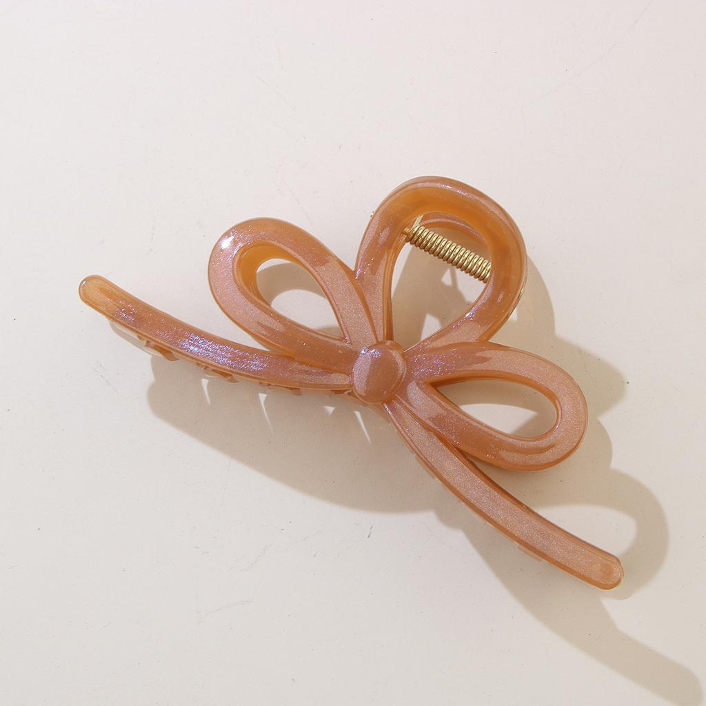 High-end Bow Large Size Hair Clip for Women's Back of Head Bun Hair Clip Shark Clip Hair Accessories Hairpin
