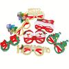 12pcs Christmas Headband Glasses Frame Halloween Valentine's Day Glasses Santa Claus Glasses Party Christmas