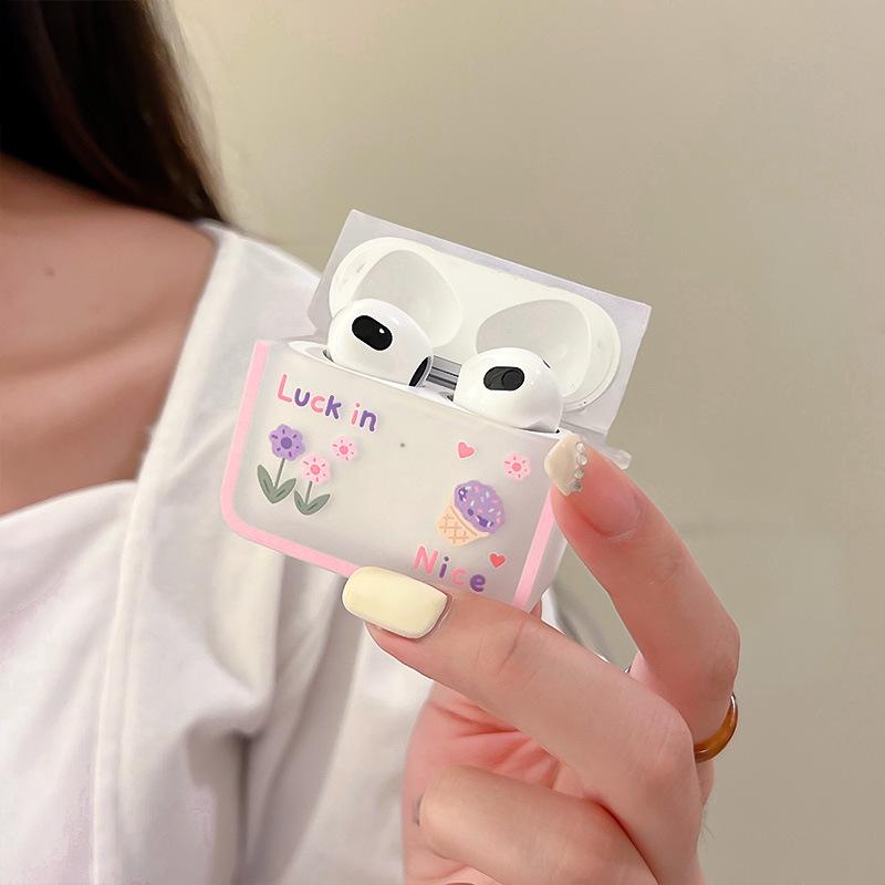 Силиконовый защитный чехол Zhitai с мультяшным принтом для Apple AirPods 3 и Pro.