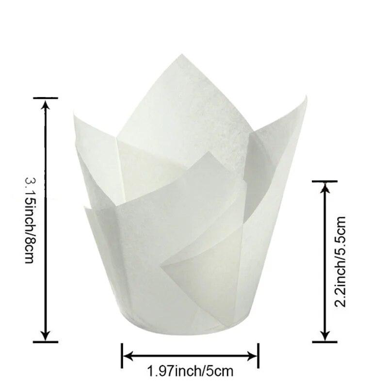 50 шт. бумажные стаканчики для торта «Тюльпан», стаканчики для выпечки, бытовые стаканчики для торта, хлеба, масляная бумага, одноразовые бумажные подносы, стаканчики для выпечки