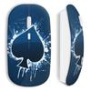 Wireless Mouse - MANIACASE - Queen of Spades - Blue Color - USB Wifi Key Included - Compatible Mac and PC