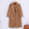 Women Winter Warm Faux Fur Coat Thick Women Long Coat Turn Down Collar Women Warm Coat With Belt Casaco Feminino