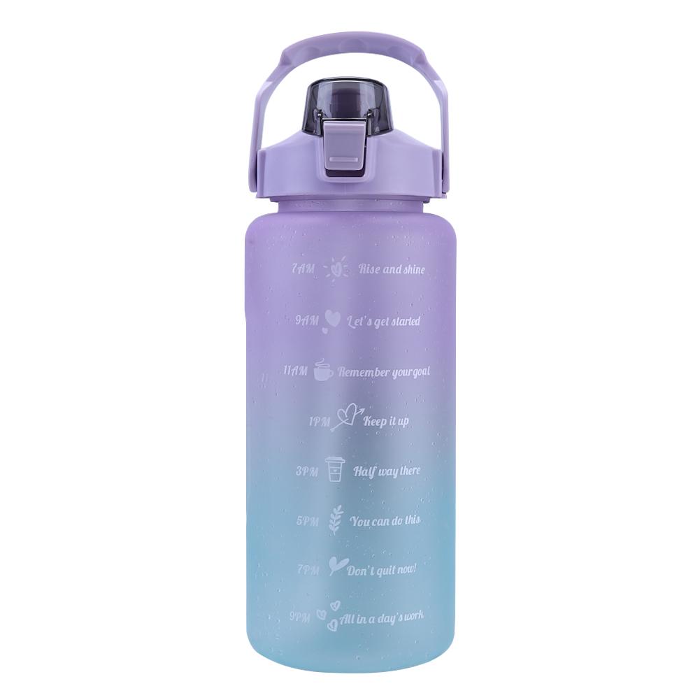 Water Bottle Time Marker 2L Extra Large Motivational Sport Bottle With Straw ARI