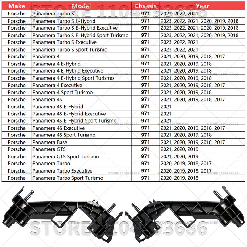 For Porsche 2017 2018 2019 2020 2021 2022 2023 Panamera GTS S Trubo (971) Front Bumper Headlamp Bracket OEM 971807347 971807348