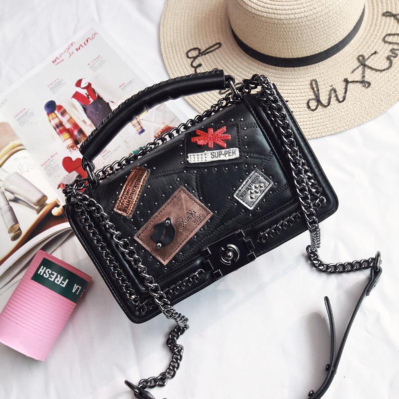 Women Bag Badge Shoulder Bag Messenger Fashion Female Pillow Type Bags