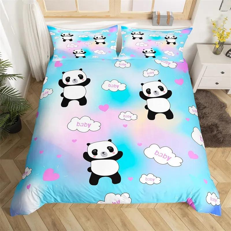 Милый комплект постельного белья с котиками Kawaii Пододеяльник 3D Одеяло для детской спальни Размер Queen King Мягкое постельное белье 240x220