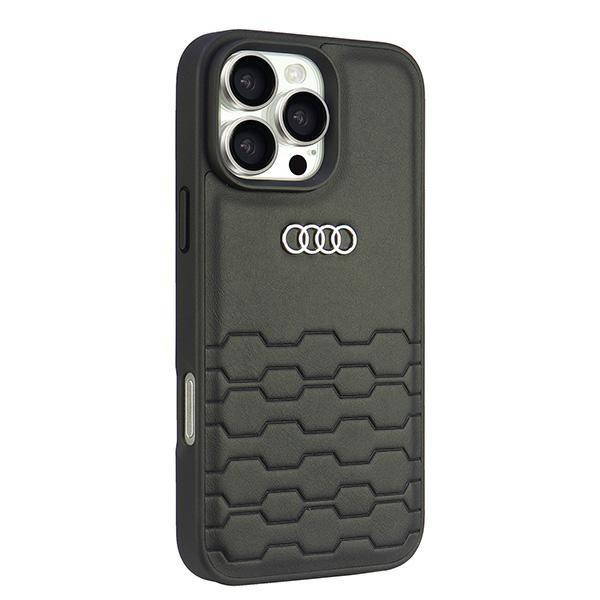 Audi Synthetic Leather Iphone 16 Pro Max6.9 Czarny/Black Hardcase Au-Tpupcip16Pm-Gt/D2-Bk