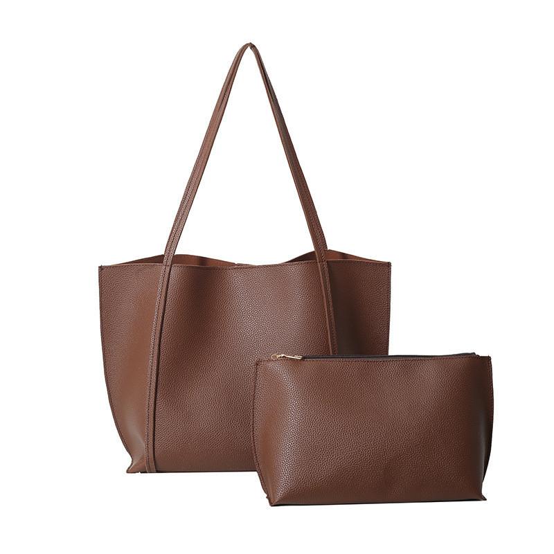 Стильный городской минималистичный набор из двух больших сумок-тоут для повседневного использования