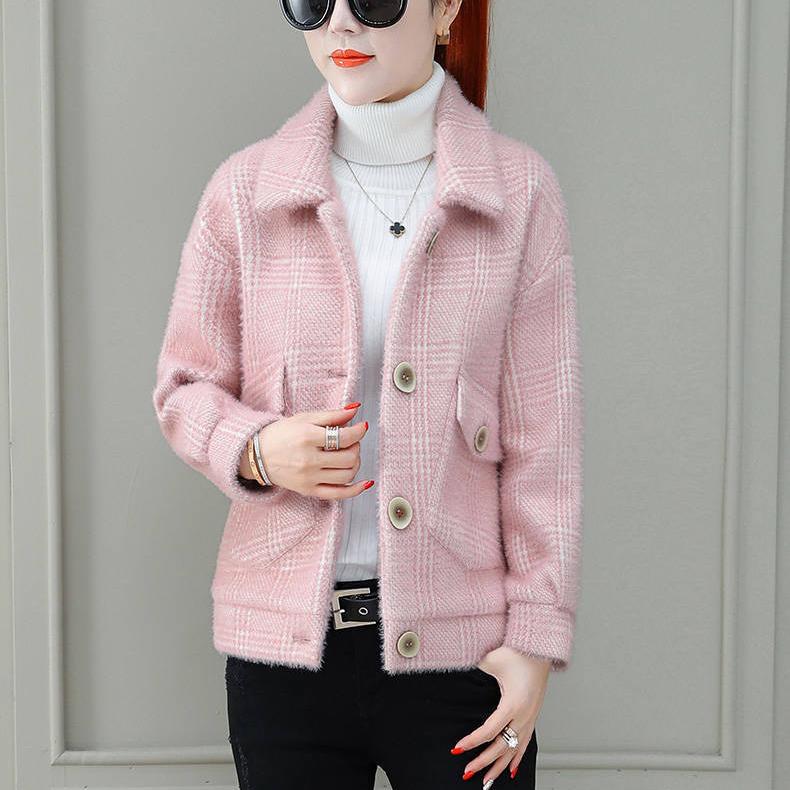 Утолщенные шубы из искусственной норки, женские универсальные теплые куртки в корейском стиле, большие размеры, осенние и зимние толстые короткие пальто