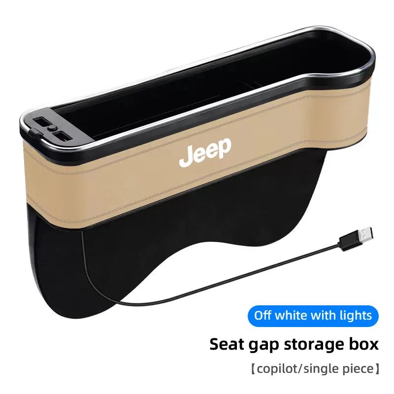 Для автомобиля Jeep Светодиодные фонари Ящик для хранения за сиденьем Держатель для стакана с USB-зарядкой Для Jeep Grand Cherokee Wrangler JK Gladiator Compa