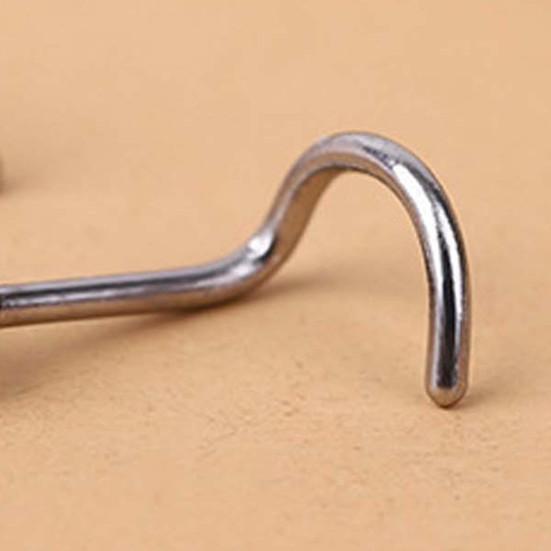 1 шт. изысканное полирующее кольцо в носу в форме номера из титановой стали с кубическим цирконием