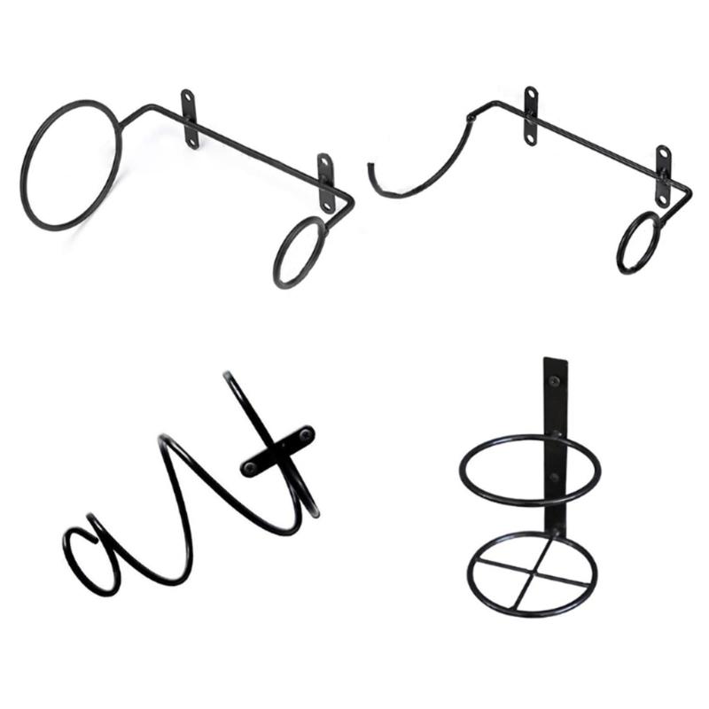 6pcs Iron Wine Bottle Rack Wall Mounted Wine Display Holder for Kitchen Bar Home Decoration Single Champagne Storage