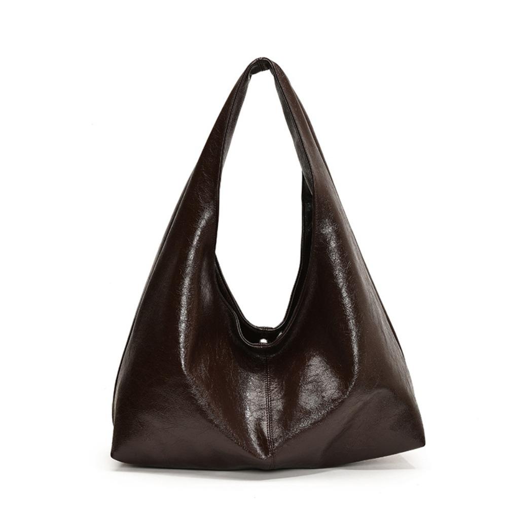 Tote Bag Retro PU Tote Bag Korean Style Underarm Packs Sweet Large Capacity Handbag Office Worker