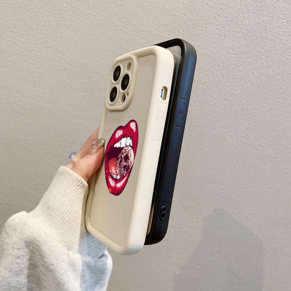 LZ20 Lips Kiss Design Silicone Phone Case for Xiaomi 11 Lite 5G 14T Redmi 14C 13C A3 Note 12 11 9 10 13 Pro Plus Shockproof Back Cover