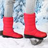 Осенне-зимние пуховые ботинки для женщин, водонепроницаемые, теплые, на платформе, с толстой подошвой, модные, для студентов среднего возраста, средней длины, хлопковые ботинки