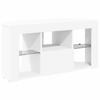 Corner LED TV Cabinet White 100 x 40 x 50 cm Particleboard