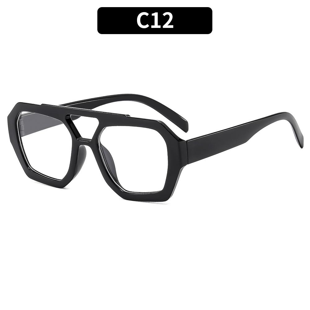 Retro Double Bridge Pilot Sunglasses Stylish Irregular Design Sun Glasses With Uv Protection For Women And Men