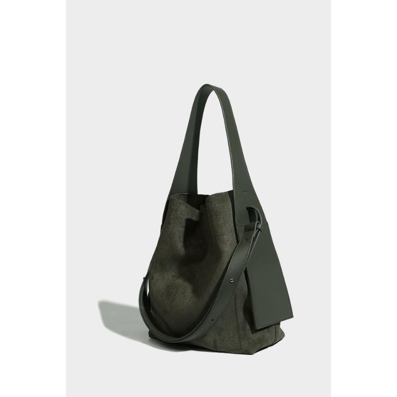 Hanging Ear Tote Bag Suede Handle Large Capacity Bag Lazy Commuter Single Shoulder Crossbody Bag for Women