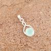 Украшения ручной работы из драгоценных камней Aqua Chalcedony, кулон из стерлингового серебра 925 пробы, уникальный дизайн, для женщин