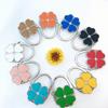 Solid Color Leather Clover Bag Hook