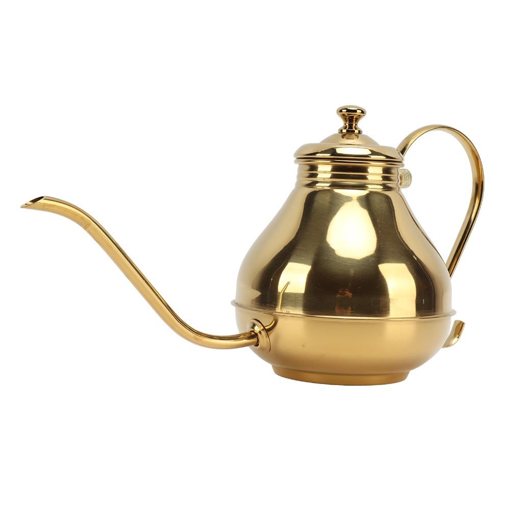 1.5L Capacity Coffee Drip Kettle Stainless Steel Construction Thin Mouth Kettle Tea Ceremony