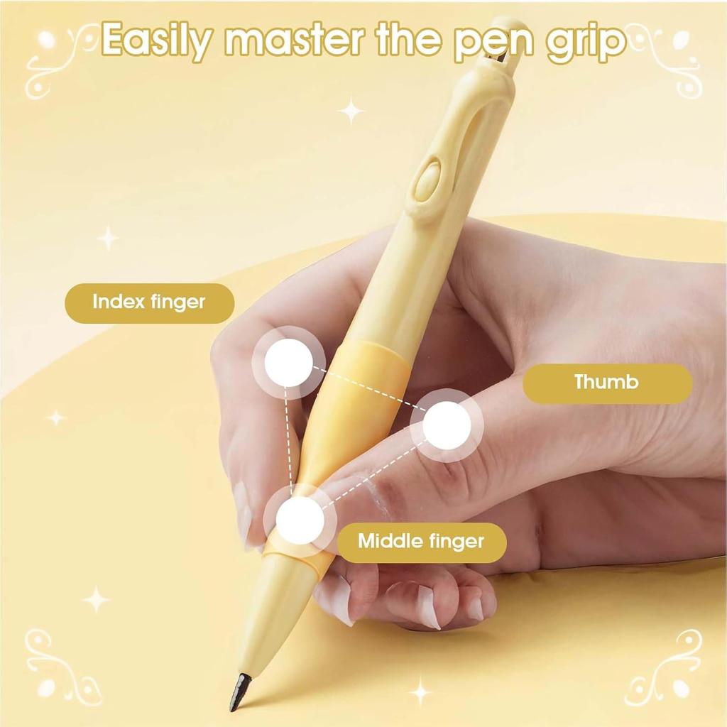 Mechanical Pencils Thick Pencils with Comfort Ergonomic Grip, Aesthetic Supplies with 6 Leads Refills, 2 pcs Erasers - 6PCS Colorful 2.0MM Pencil for