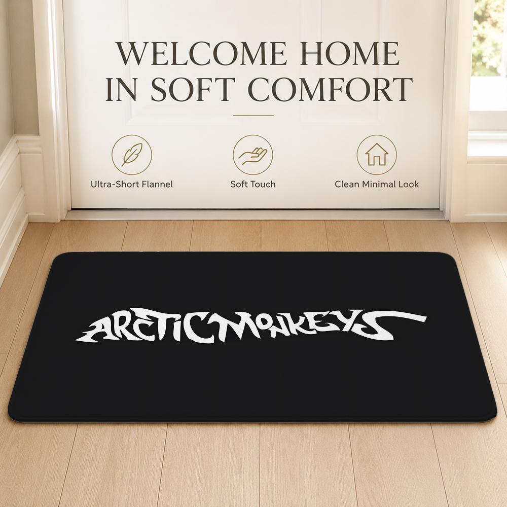 Rock Band A-Arctic M-Monkeys Floor Mat Cozy Minimalist Flannel Area Rug Anti-Slip Washable Bedroom Living Room Decor