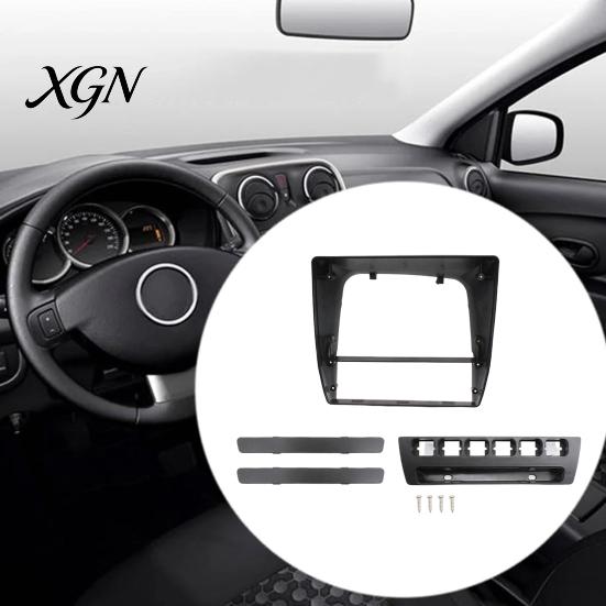 Car Interior Upgrade Kit 9-Inch Navigation Fascia Frame for LADA 2110/2111/2112, Dash Mounting Automotive Switch Panel Cover Android Screen,