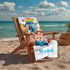 Custom Name Ultra-Soft Beach Towel with CoComelon Theme,Ideal for Pool - Camping, Diving - Perfect Travel Essential, Vibrant Beach Towel.
